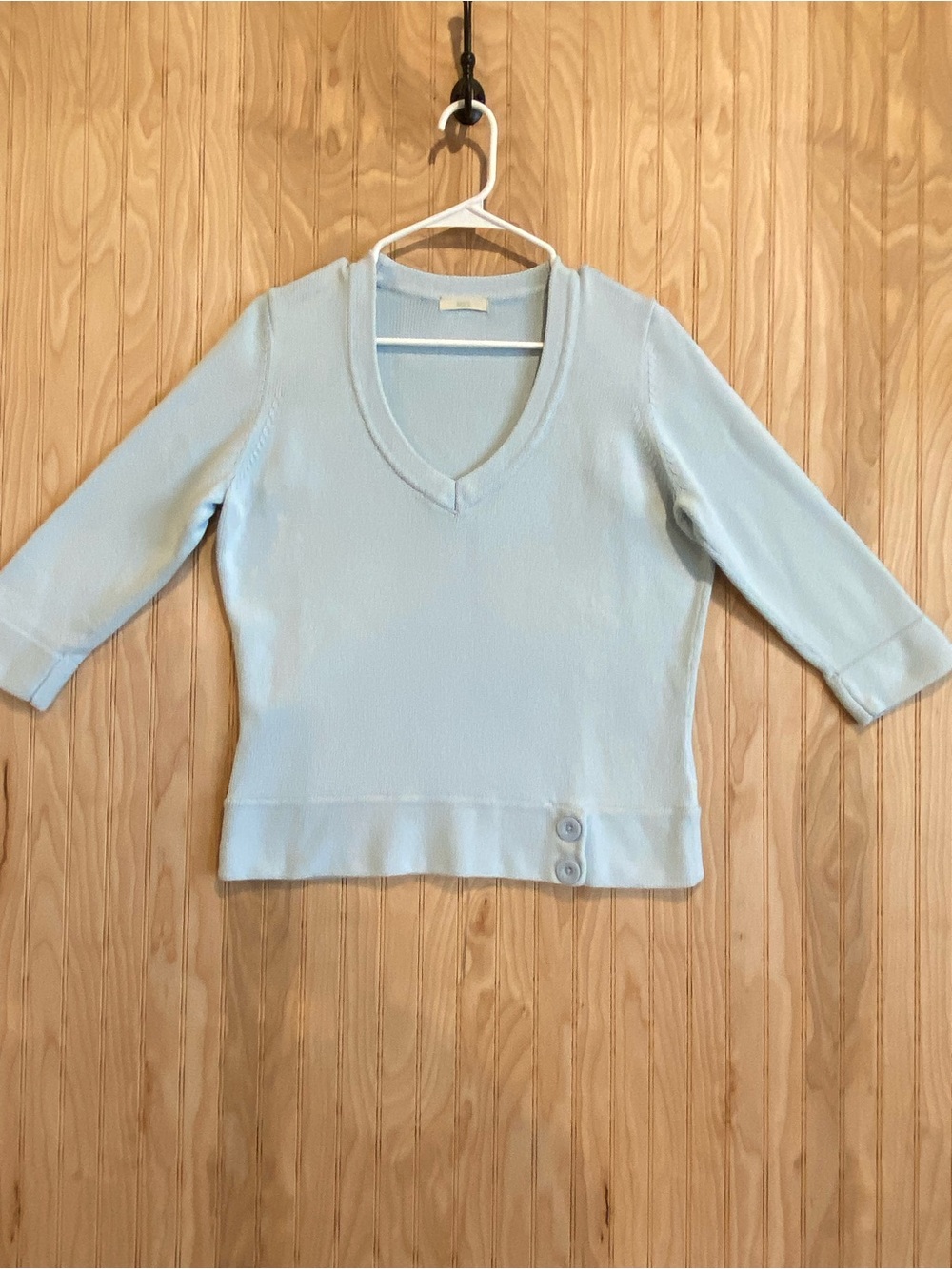 Marks & Spencer Pale Blue V-Neck Sweater